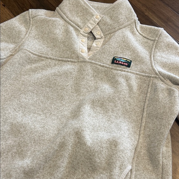 L.L. Bean Women's Beige Cowl Neck Sweater - Picture 4 of 5